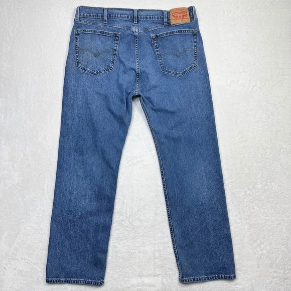 Levi's 505 Mens 38x30 (Fits 37x29) Regular Fit Jeans Medium Wash Denim Classic - Picture 2 of 10